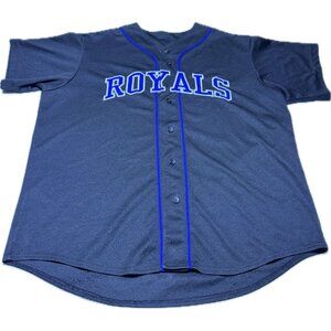 Vintage Kansas City Royals Majestic Stitched Black Blank Jersey SIZE 2XL